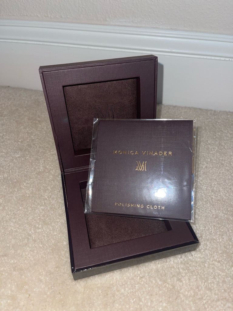 Monica Vinader Dark Purple Jewelry Box  Polishing Cloth